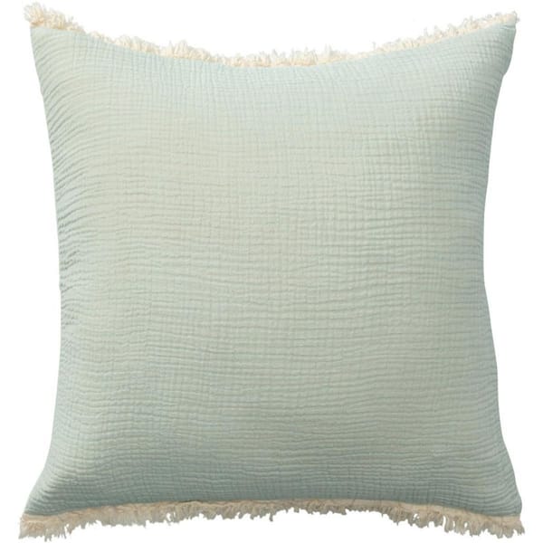 HomeRoots Green Solid Down 20 in. x 20 in. Throw Pillow