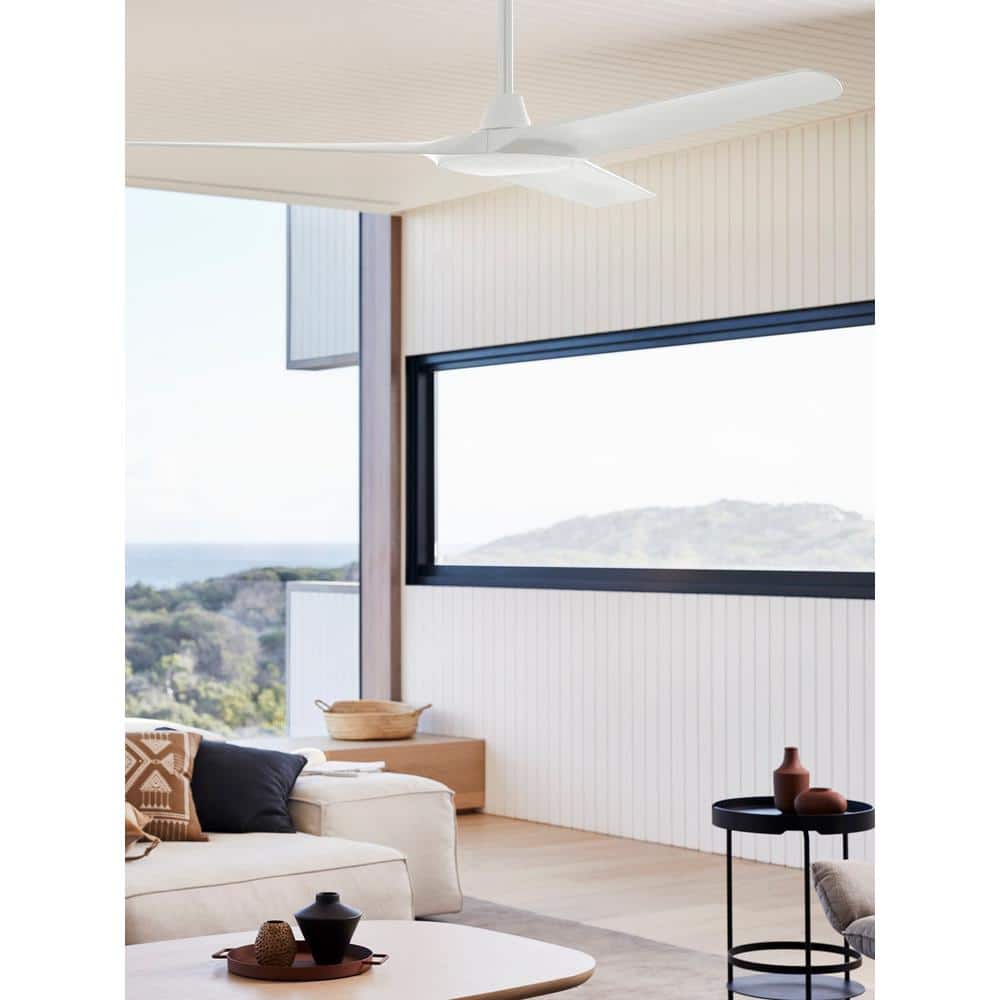Abyss 56 in. 6 Fan Speeds Indoor/Outdoor Ceiling Fan in White with White Blades price history on PriceWatchPro