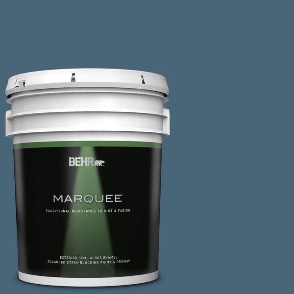 BEHR MARQUEE 5 gal. Home Decorators Collection HDC WR15 6 Winter Evening Semi Gloss Enamel Exterior Paint Primer 545305 The Home Depot