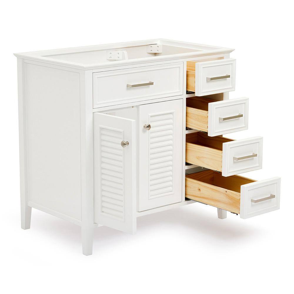 Kensington 36" White Freestanding Single Vanity Cabinet
