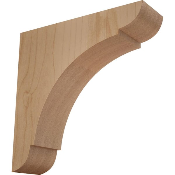 1-3/4 in. x 6 in. x 6 in. Alder Small Olympic Bracket