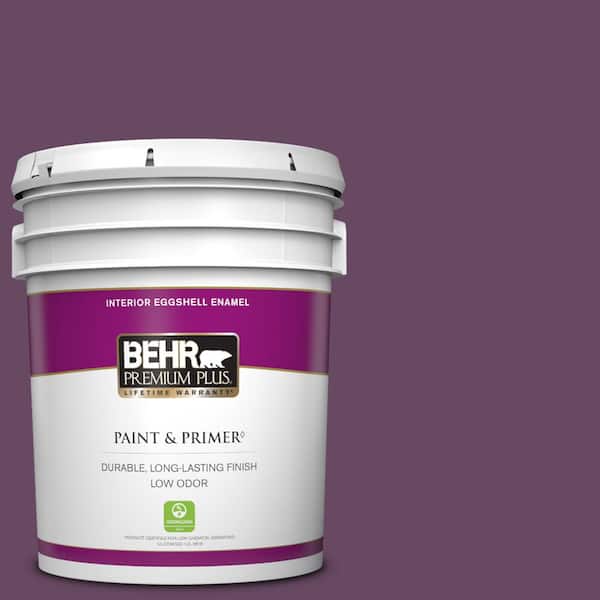 BEHR PREMIUM PLUS 5 gal. #680D-7 Bunchberry Eggshell Enamel Low Odor Interior Paint & Primer