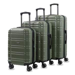 Allegro 3-Piece Olive Expandable Spinner Luggage Set
