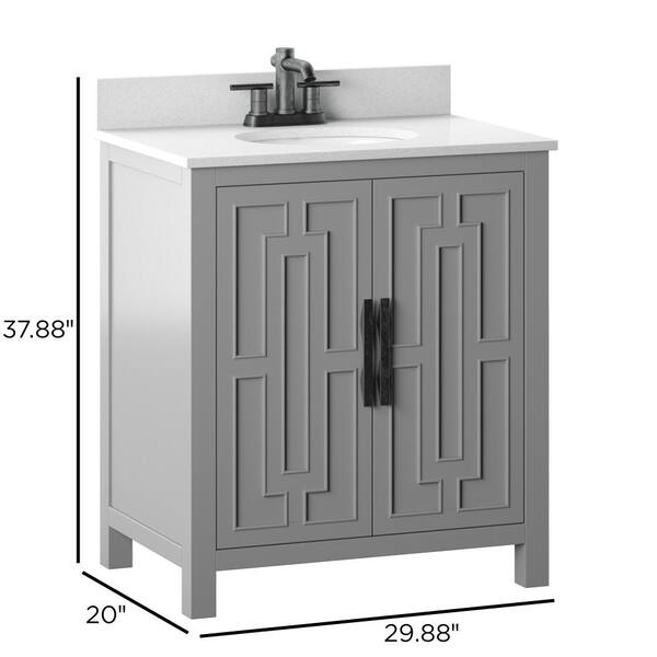 Twin Star Home 30 In W X 20 D Bath Vanity Huron Gray With Marble Top White Basin 30bv615 F988 The Depot - Home Depot Bathroom Vanities With Tops 30 Inch Twin Star Home 30 In W X 20 D Bath Vanity Huron Gray With Marble Top White Basin 30bv615 F988 The Depot - Home Depot Bathroom Vanities With Tops 30 Inch