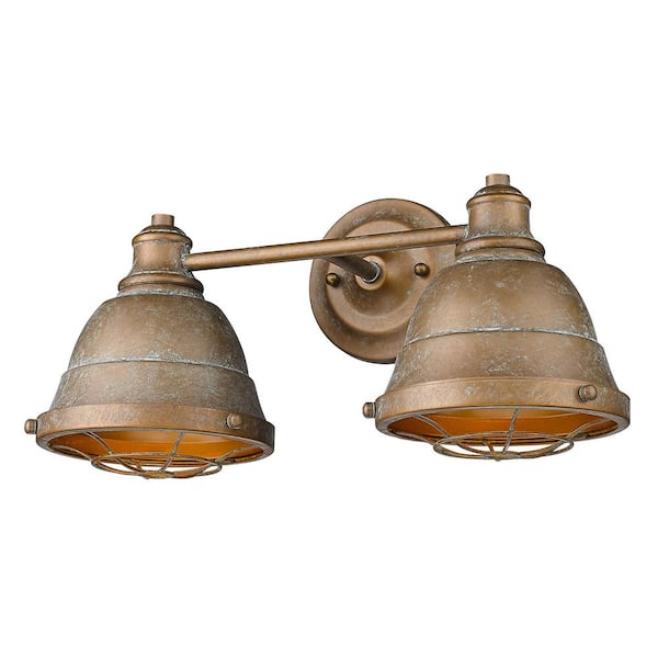 rustic copper vanity lights