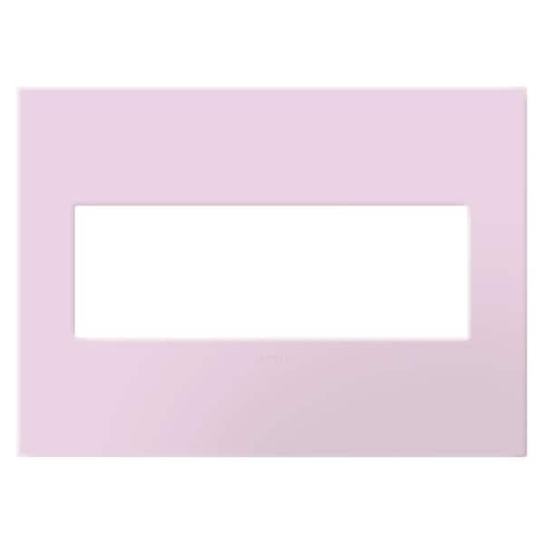 Legrand adorne 3-Gang Rosa Decorator/Rocker Plastic Wall Plate with Microban Protection