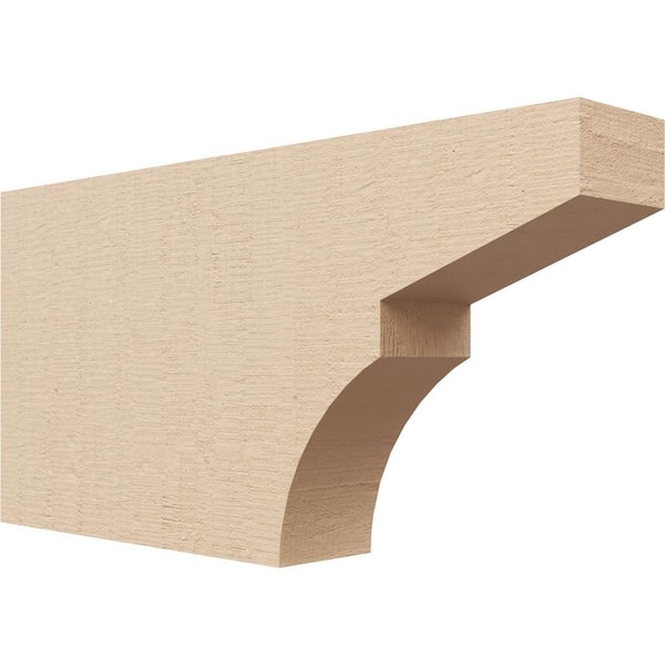 Ekena Millwork 2-in. x 6-in. x 12-in. Monterey Woodgrain, Primed Tan Timberthane Polyurethane Rafter Tail Brace