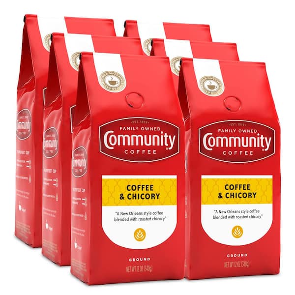 Community Coffee 12 Oz Coffee And Chicory Medium Dark Roast Premium Ground Coffee 4 Pack 1897a The Home Depot