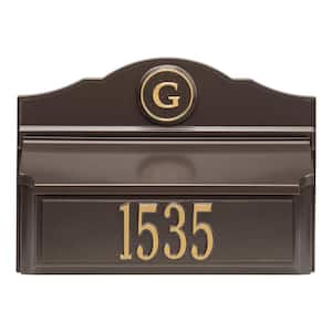 Colonial Wall Mailbox Package #1 (Mailbox, Plaque and Monogram)