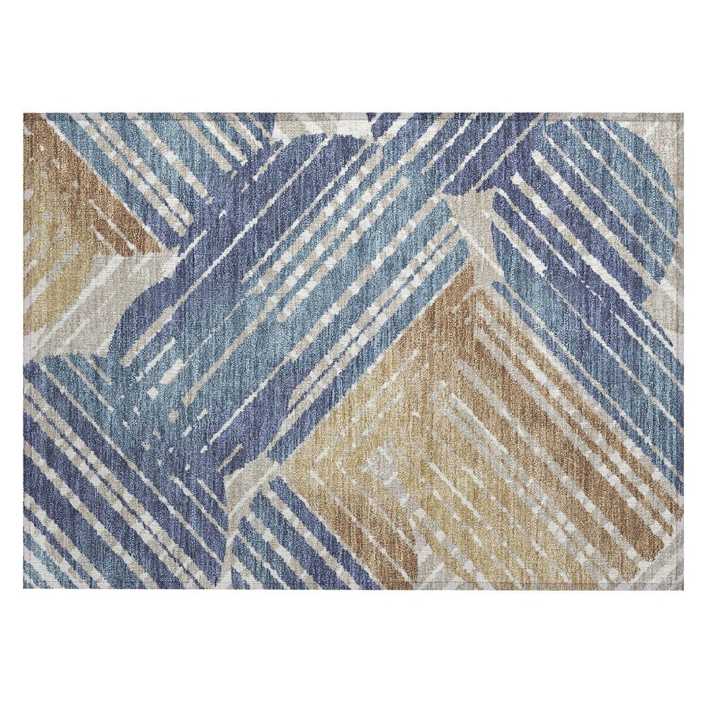 Chantille Machine Washable Indoor/Outdoor Abstract ACN2653 Navy 2 ft. x 3 ft. Accent Rug price history on PriceWatchPro