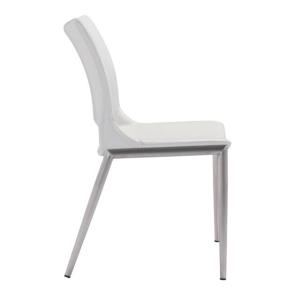ZUO Ace White Dining Chair (Set of 2) 101279 - The Home Depot