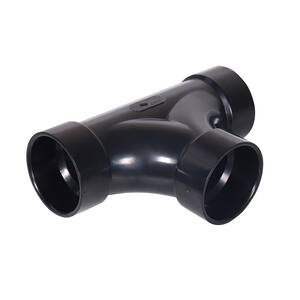 VPC 4 in. ABS Plastic DWV All Hub Cleanout Tee Fitting 33-LN448-040B ...