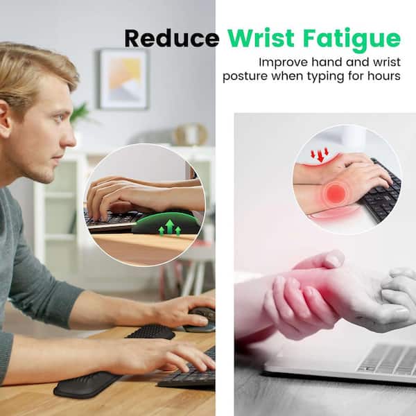 Ergonoic Ouse Pad And Keyboard Wrist Rest,2 In1 Cloud Keyboard Wrist