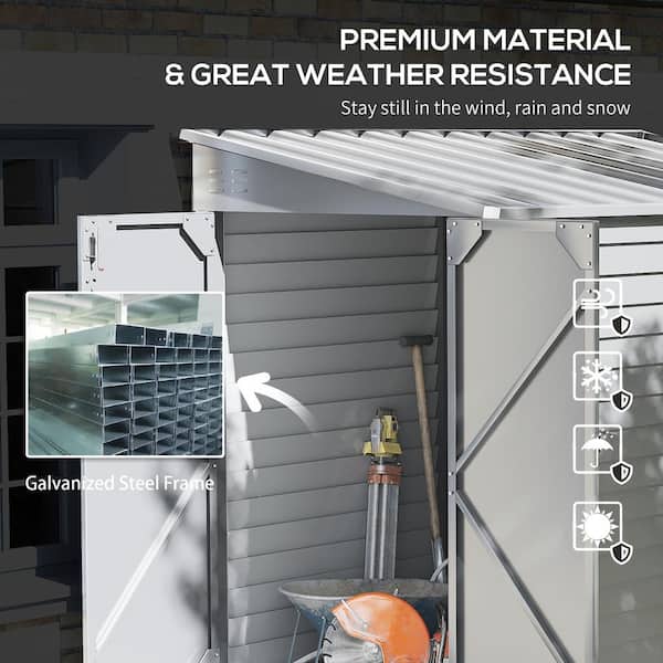 Outsunny 5 ft. W x 9 ft. D Backyard Garden Utility Storage