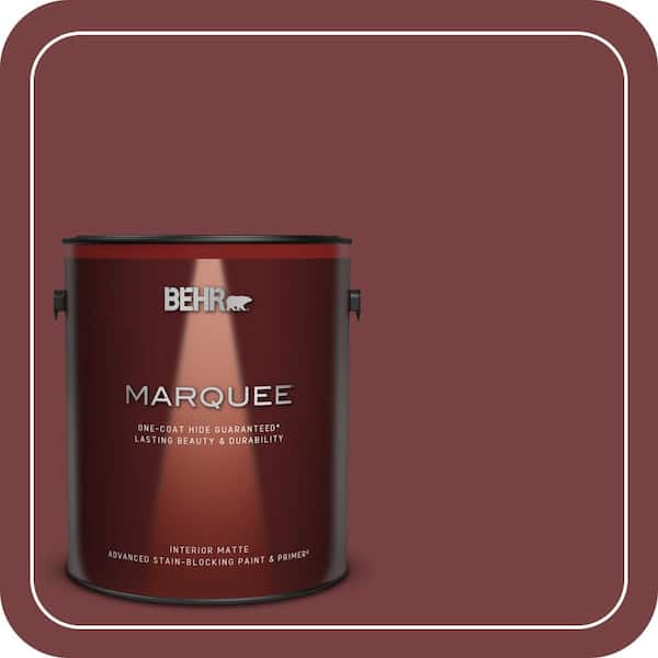 BEHR MARQUEE 1 gal. #PPF-01 Tile Red Matte Interior Paint & Primer