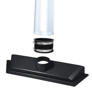 4 in. x 36 in. Long Clear PVC Pipe with 4 in. Dust Control Flex Cuff and Dust Collection Floor Sweep