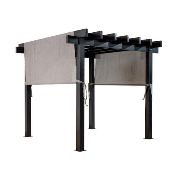 Sojag Yamba 10 ft. W x 10 ft. D Gray Aluminum Pergola with Adjustable and Removable Gray Mesh Canopy
