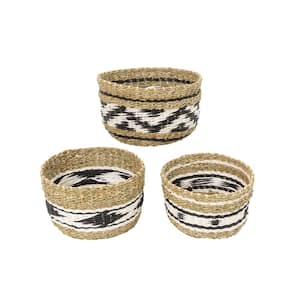 Assorted Hand Woven Baskets (Set of 3)