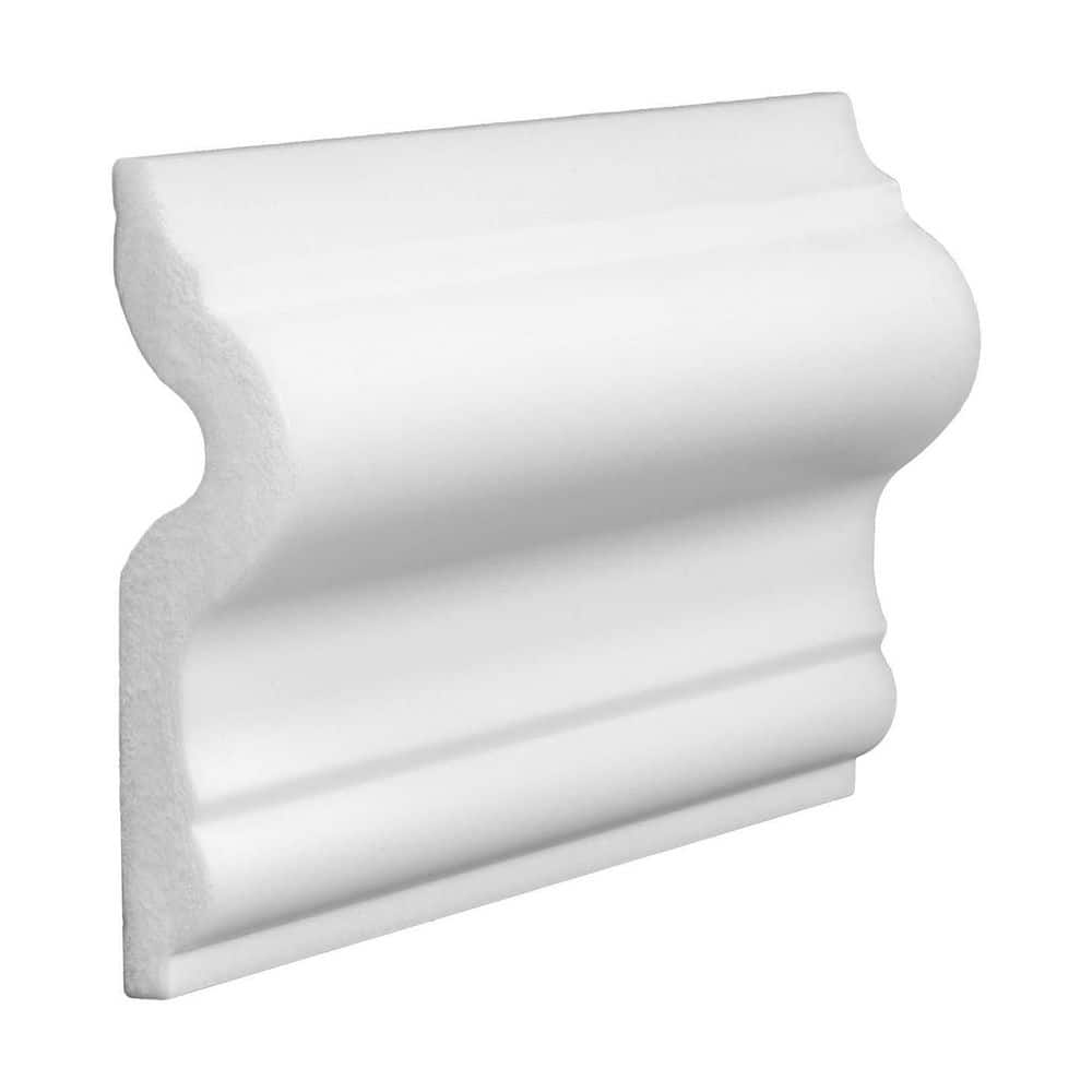 ORAC DECOR 3/4 in. D x 3 in. W x 4 in. L. Primed White Plain Polystyrene Panel Moulding Sample