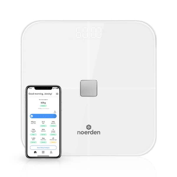 NOERDEN Bluetooth Smart Wi-Fi Body Scale with 13-Metrics in White