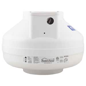 RP260C 6 in. Inlet and Outlet Inline Radon Fan in White with 1.3 in. Maximum Operating Pressure