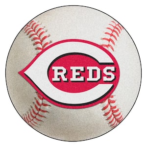 MLB Cincinnati Reds Photorealistic 27 in. Round Baseball Mat
