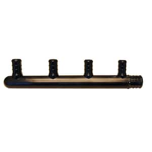 3/4 in. x 1/2 in. Poly Alloy Barb x PEX-B 4-Port Closed Manifold