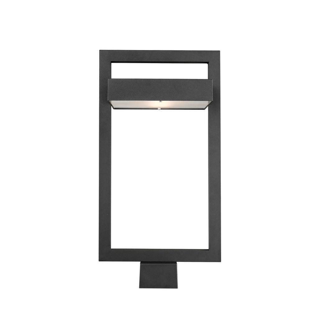 Filament Design  Luttrel 1-Light 21.62 inch Black Aluminum Hardwired Outdoor Post Light with Square Standard Fitter with Integrated LED - 2