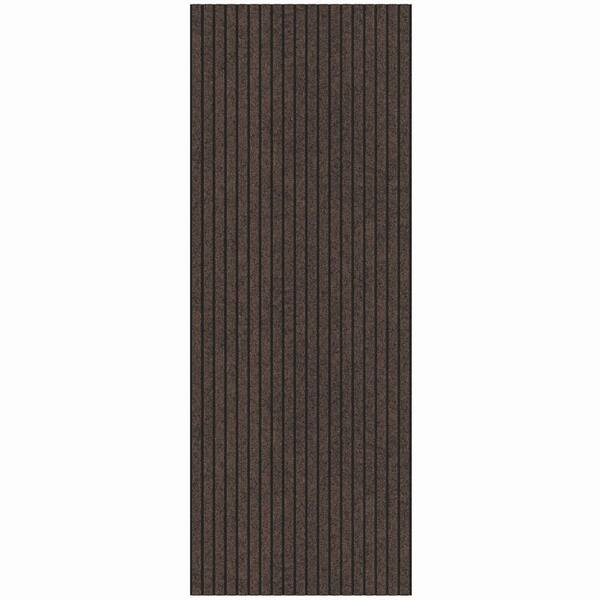Ottomanson Lifesaver Scrape Rib Non-Slip Custom Long Hallway Runner Rug 2 ft. 7 in. x 9 ft. Brown Ribbed Polyester Garage Flooring