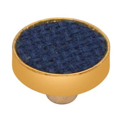 Basketweave 1-3/5 in. Blue Cabinet Knob (10-Pack)
