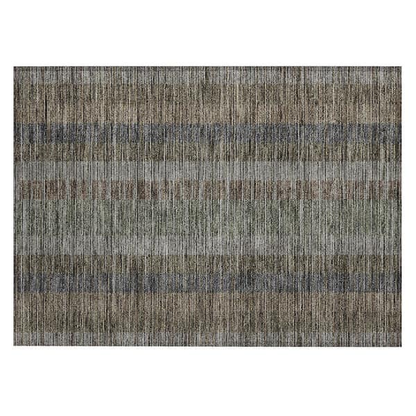 Chantille Machine Washable Indoor/Outdoor Abstract ACN2821 Black 3 ft. x 4 ft. Area Rug