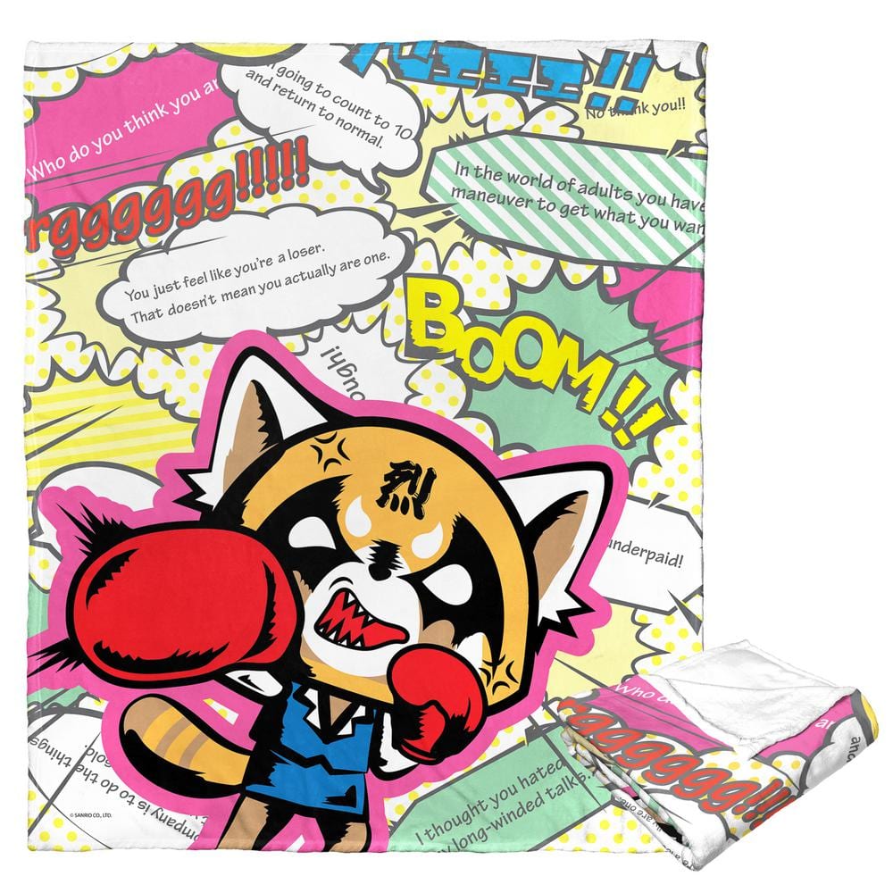 THE NORTHWEST GROUP Aggretsuko Knock Em Out Silk Touch Throw Blanket