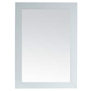 Acclaim 35 in. W x 30 in. H Framed Rectangular Bathroom Vanity Mirror in White