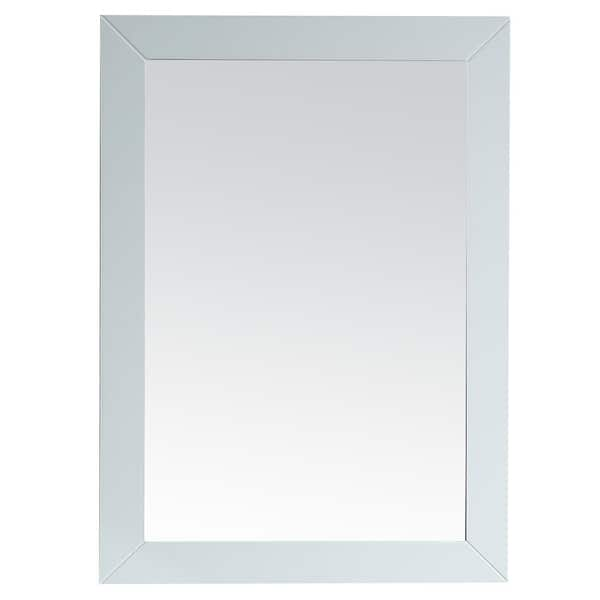 Acclaim 35 in. W x 30 in. H Framed Rectangular Bathroom Vanity Mirror in White