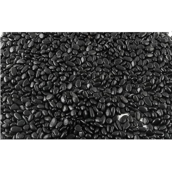1/4 in. Black Small Polished Gravel Rock Pebbles for Plants, Potting, Succulents and Aquarium Fish Tank, 18 lbs. Bag