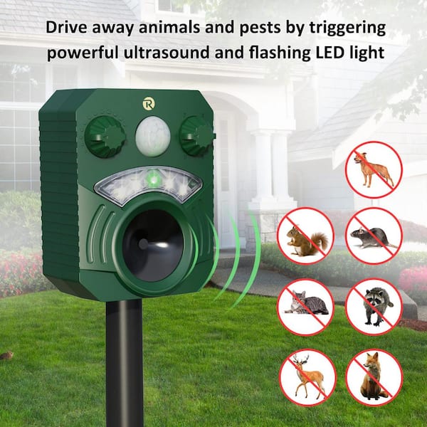 Solar Animal Repeller Ultrasonic Dog Repellent Motion Detector