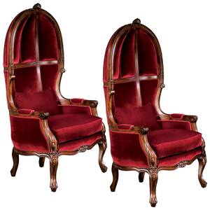 Victorian Cherry Mahogany Balloon Chair (Set of 2)