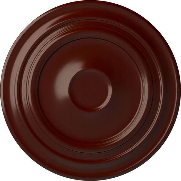 Ekena Millwork 32-5/8" x 1-1/2" Giana Urethane Ceiling Medallion (Fits Canopies up to 7-7/8"), Brushed Mahogany