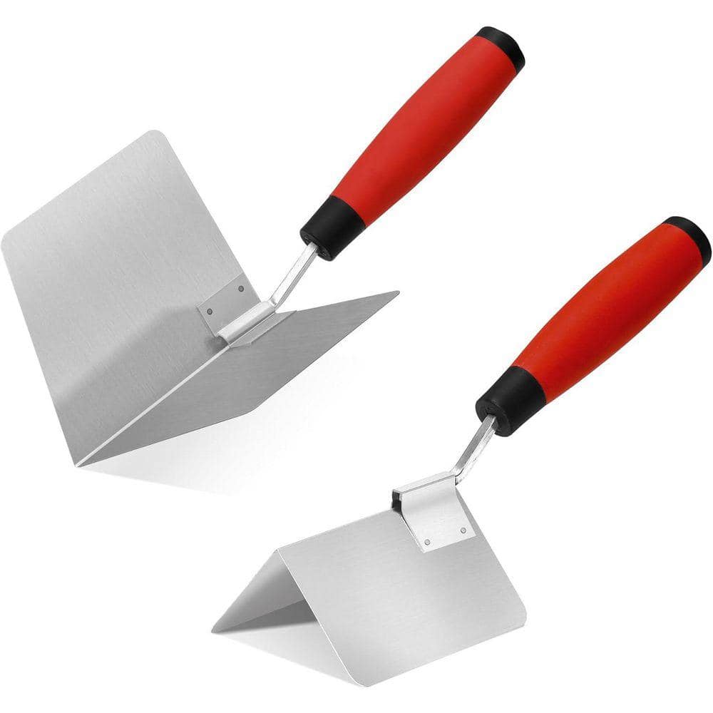 KIWDZFU 4-1/2 in. Stainless Steel Drywall Corner Trowel Set with