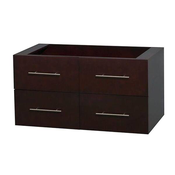Wyndham Collection Centra 41 in. Vanity Cabinet Only in Espresso