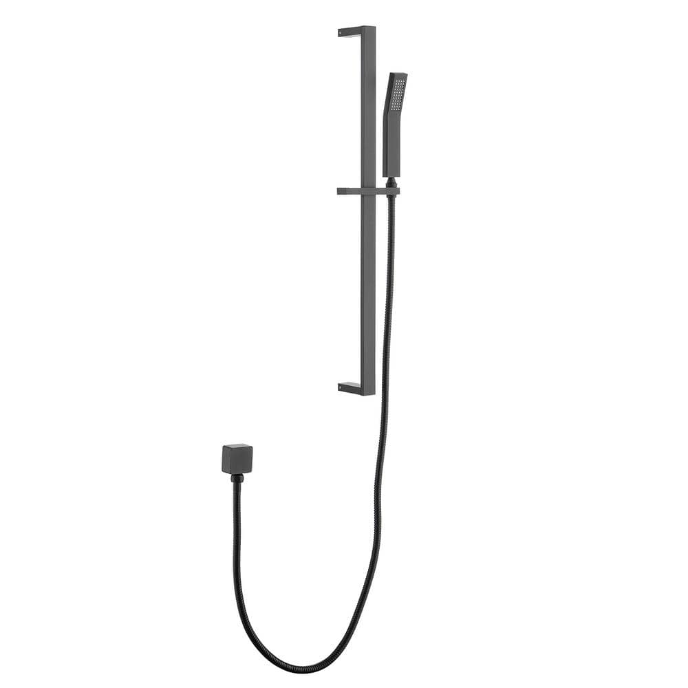 1Spray MultiFunction Slide Bar with Hand Shower in Matte Black T