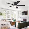 Kviflon 52 in. Black Ceiling Fan with RGB LED & Remote