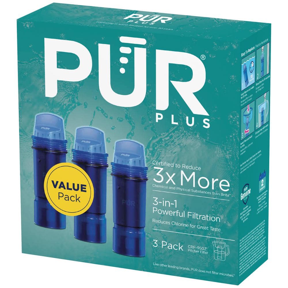 PUR Blue 3-Pack Water Pitcher Replacement Filters