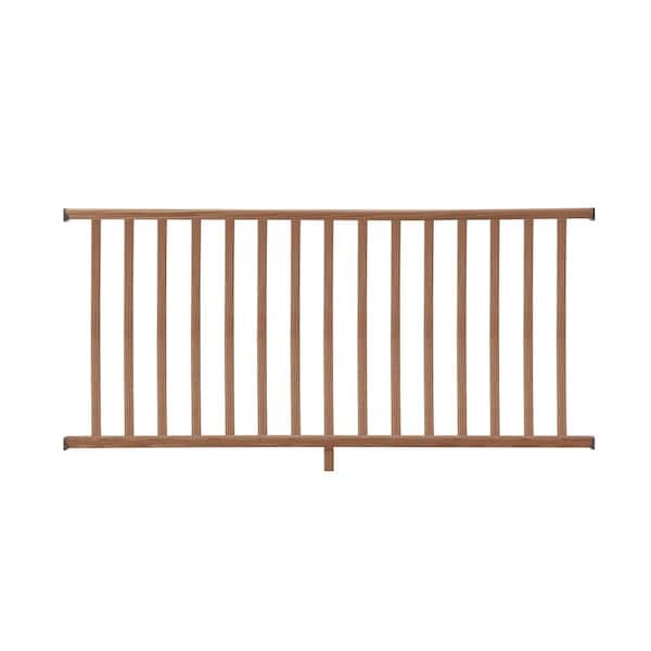 ProWood 6 ft. Walnut-Tone Southern Yellow Pine Moulded Rail Kit with SE Balusters