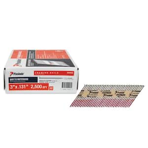 3 in. x 0.131-Gauge 30-Degree Brite Smooth Shank Paper Tape Framing Nails (2500 per Box)