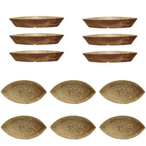 Stoneware Plate with Reactive Glaze in Brown (Set of 12)