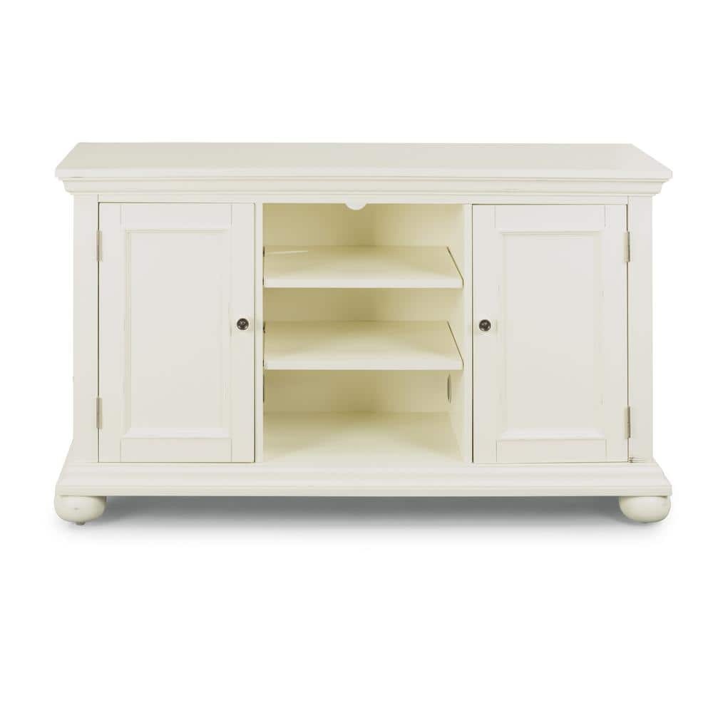 Dover 56" White Poplar Entertainment Center with Adjustable Shelves