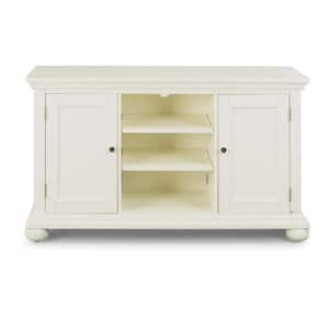 Dover 56 in. White Wood TV Stand Fits TVs Up to 60 in. with Storage Doors