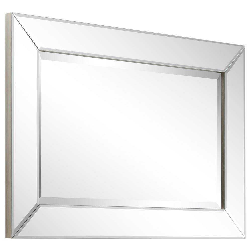 Moderno 20" x 30" Clear Beveled Rectangular Wall Mirror