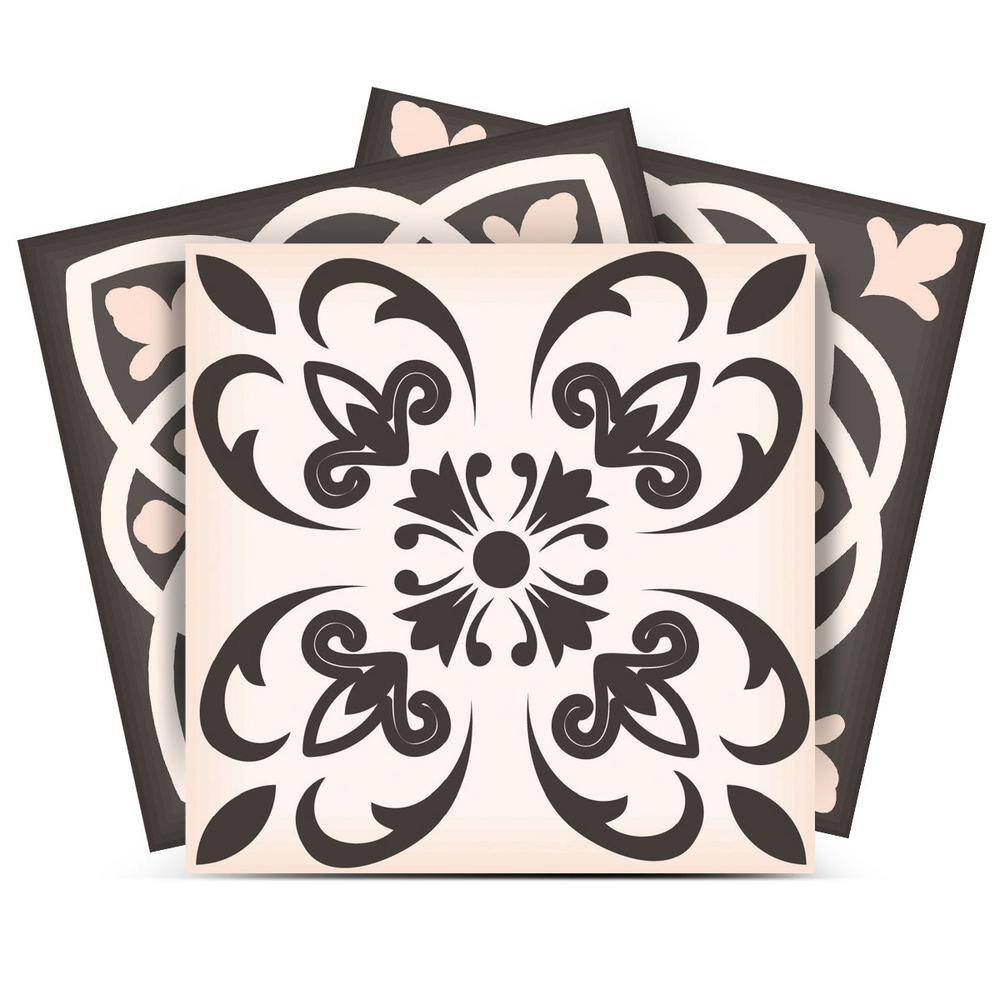 White, Brown, Black SB27 4 in. x 4 in. Vinyl Peel and Stick Tile (24-Tiles, 2.67 sq. ft./pack) price history on PriceWatchPro